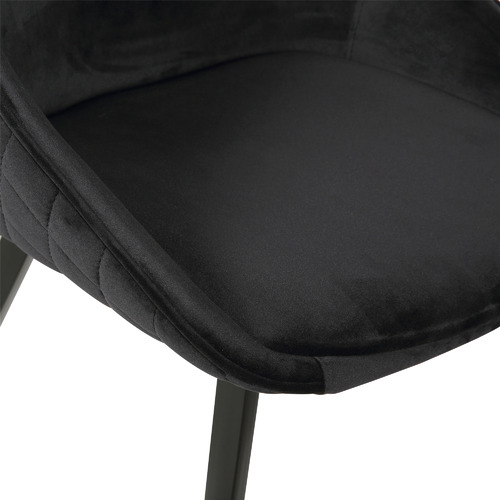 Black Khufra Velvet Dining Chairs