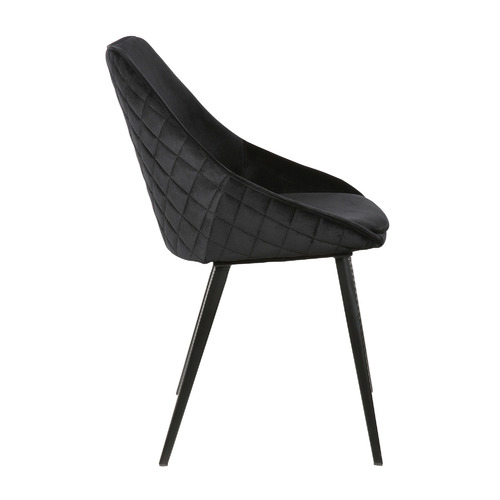 Black Khufra Velvet Dining Chairs