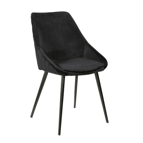 Black Khufra Velvet Dining Chairs