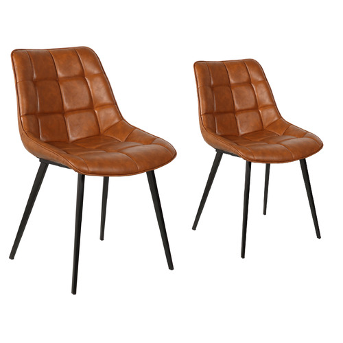 Rowland & Archibald Alucard Faux Leather Dining Chairs & Reviews ...