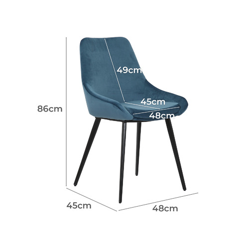 Daimyo Dusty Velvet Dining Chairs