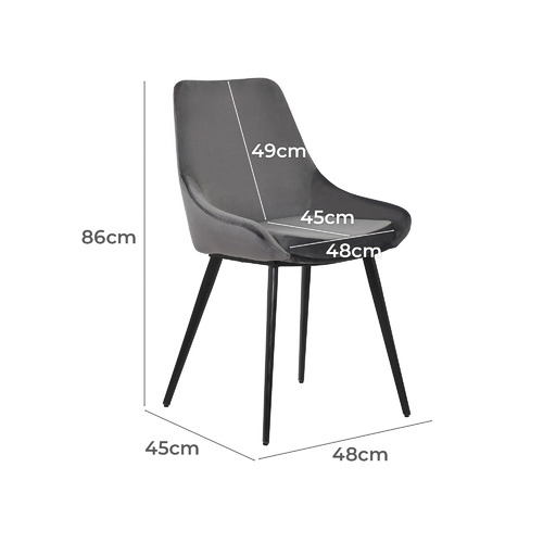 Daimyo Dusty Velvet Dining Chairs