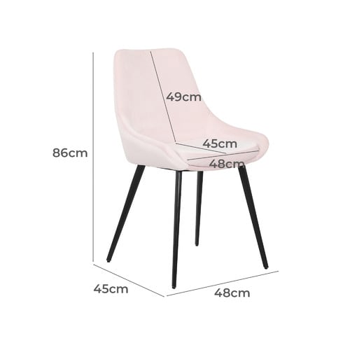 Daimyo Dusty Velvet Dining Chairs