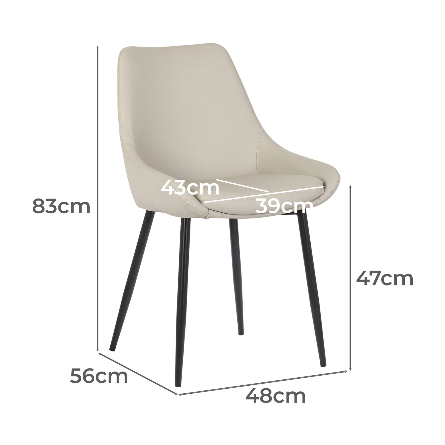 Daimyo Faux Leather Dining Chairs