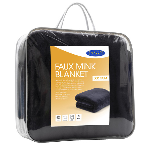 Jason Jason Faux Mink Fur Blanket Temple & ster