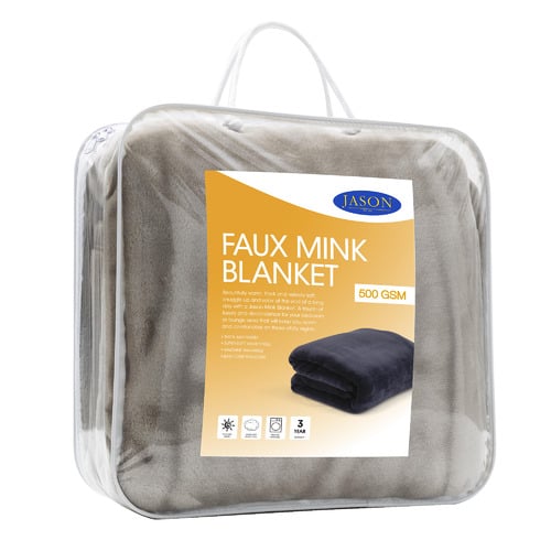 Jason Jason Faux Mink Fur Blanket Temple & ster