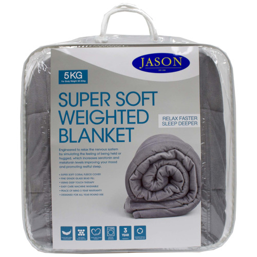 Jason Silver Jason Super Soft Weighted Blanket Temple & ster