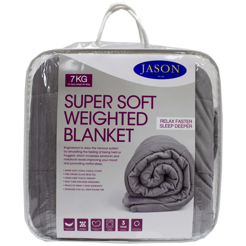 Jason Silver Jason Super Soft Weighted Blanket Temple & ster