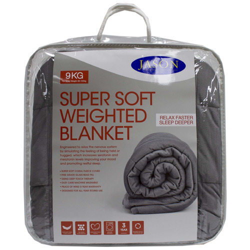 Jason Silver Jason Super Soft Weighted Blanket | Temple & Webster