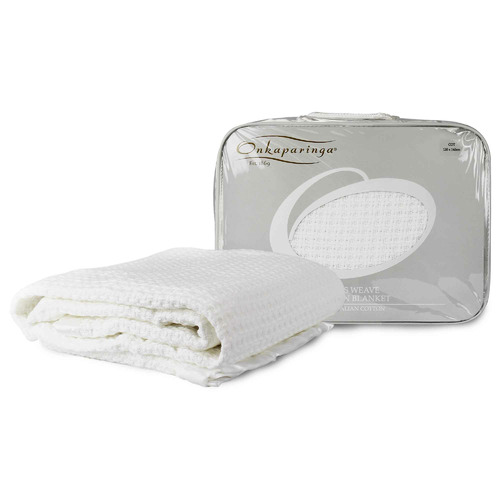 Onkaparinga Moss Weave Cotton Blanket Temple & ster