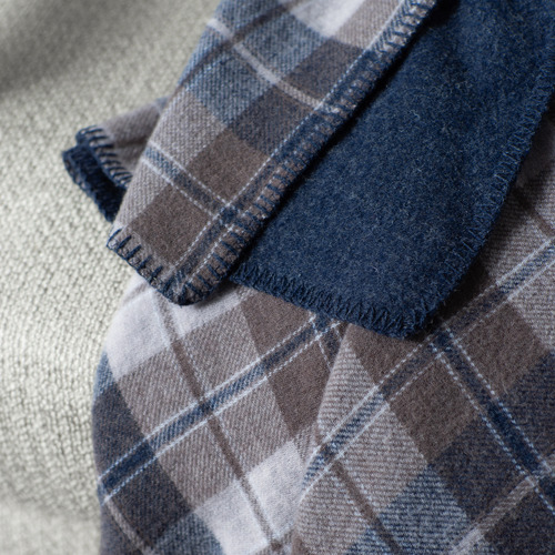 Onkaparinga Chequered Heirloom Australian Wool Reversible Blanket