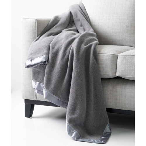 Onkaparinga Grey Heirloom Australian Wool Blanket Temple & ster