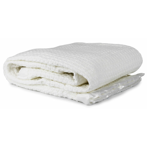 Onkaparinga Moss Weave Cotton Cot Blanket Temple & ster