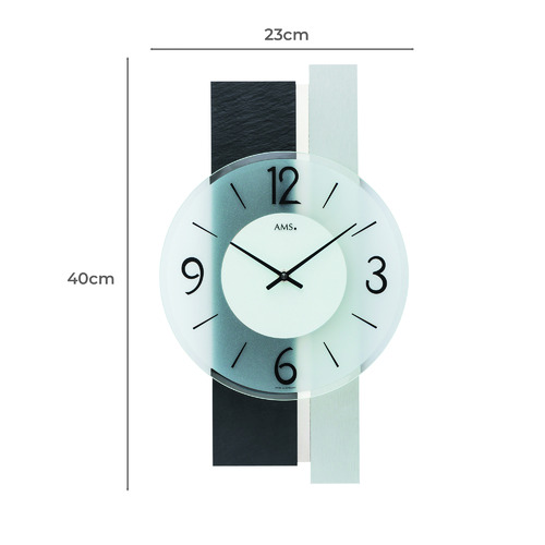 Mineral Glass Contemporary Quartz Wall Clock
