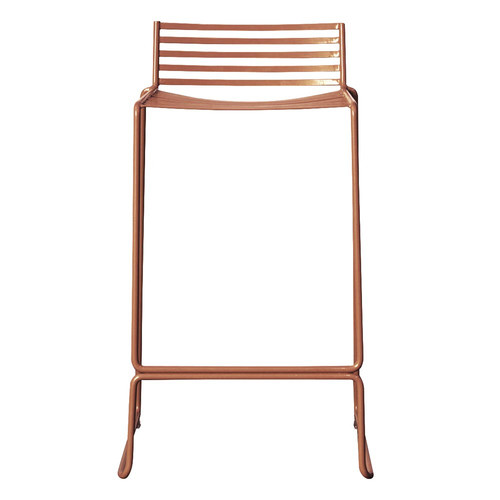 Zeno Copper Wire Barstool with Backrest Temple & ster