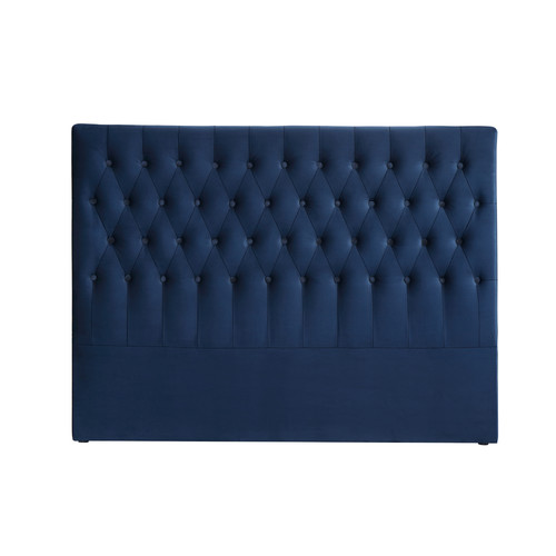 Blue Velvet Isabelle Queen Bedhead | Temple & Webster