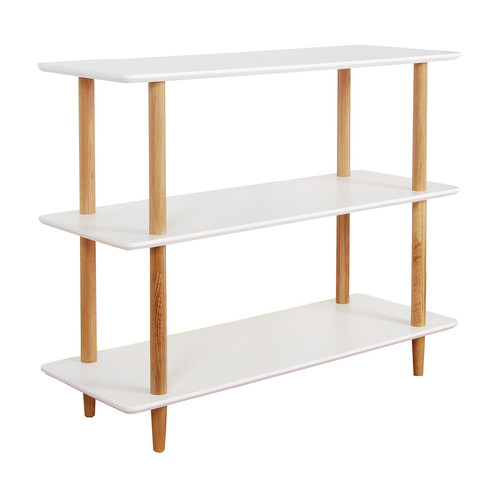 Small White Aria Oak Bookshelf Temple Webster