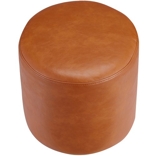 Oslo Home Small Round Victoria Faux, Small Leather Footstool