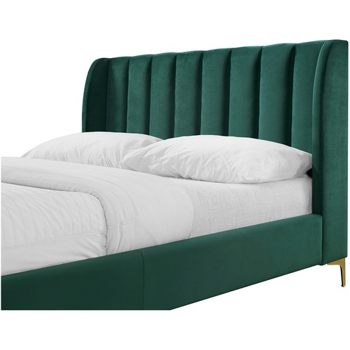 Oslo Home Emerald Lizbeth Velvet Queen Bed Frame & Reviews Temple