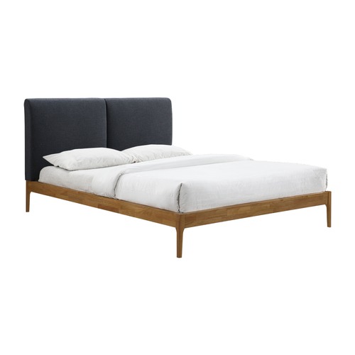 Astrud Charcoal Fabric Bed