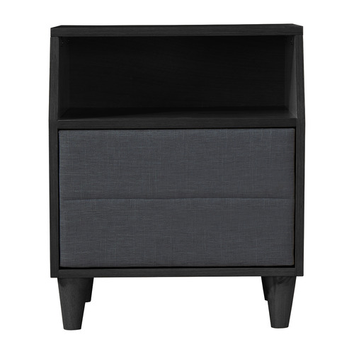 Oslo Home Charcoal Deakin Wooden Bedside Table Temple & ster