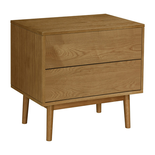 Oslo Home Natural Leanne Wooden Bedside Table | Temple & Webster