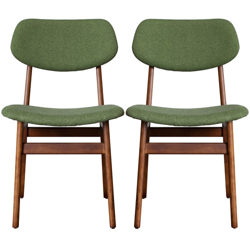 Walnut Ruby Fabric Dining Chairs, Padded Dining Chairs Australia