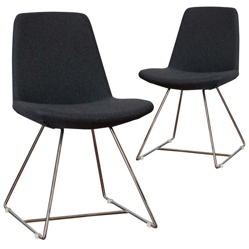 Leo Dining Chairs With Chrome Legs Temple Webster