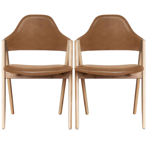 Oslo Home Genaro Leather Dining Chairs Temple & ster