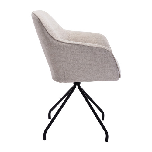 Cream Macias Chenille Armchair