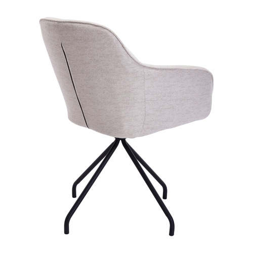 Cream Macias Chenille Armchair