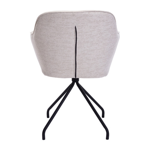 Cream Macias Chenille Armchair