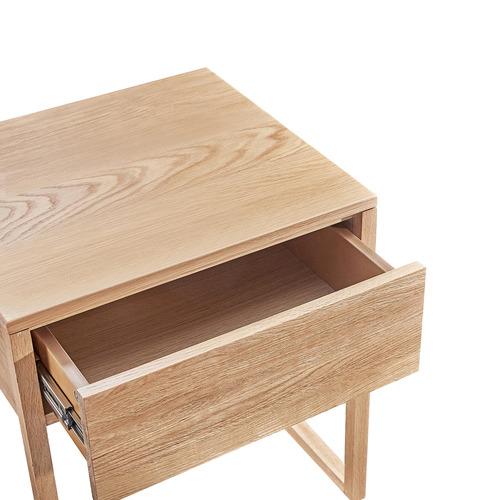 Diving Oak Wood Bedside Table