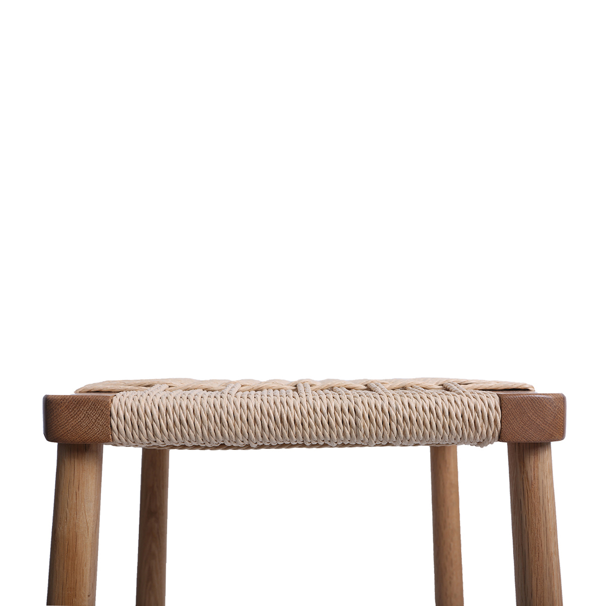 65cm Myah Oak Wood & Cane Barstool