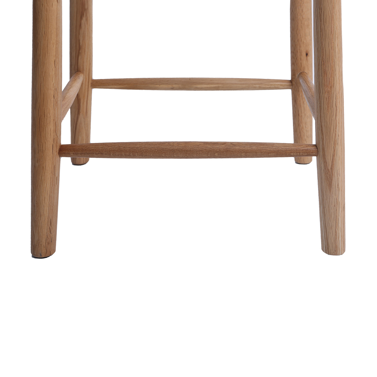 65cm Myah Oak Wood & Cane Barstool