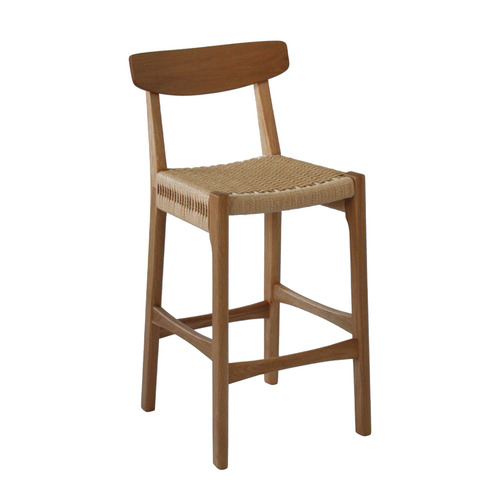 65cm Fabler Oak Wood Barstool Temple & ster