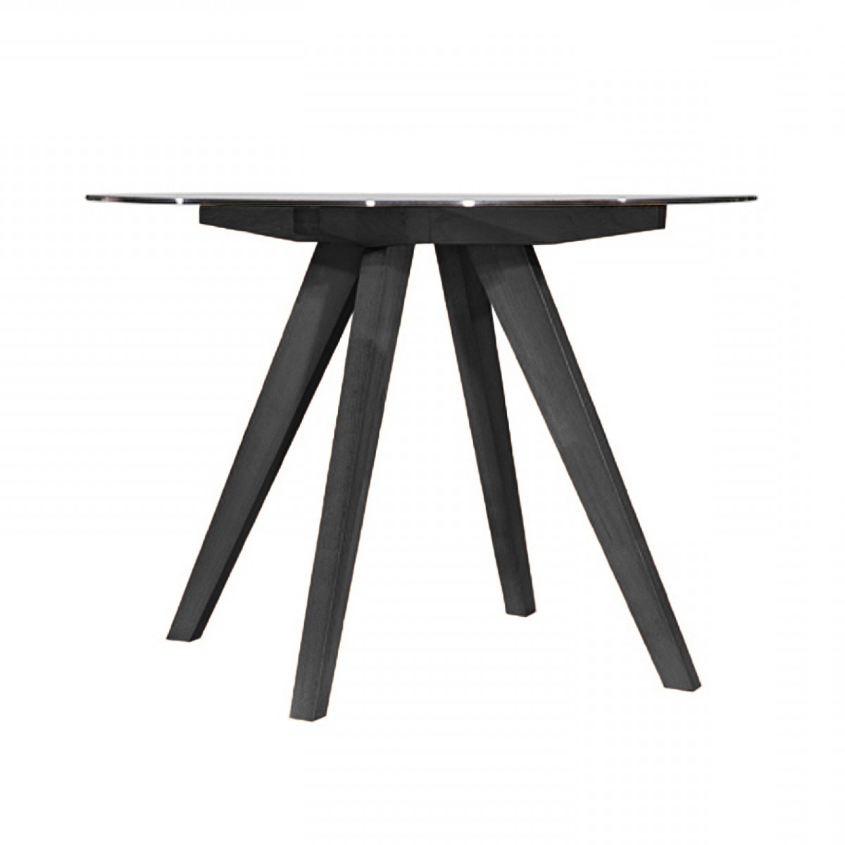 Oslo Home Hjordis Scandi Beech Wood & GlassTop Dining Table Temple