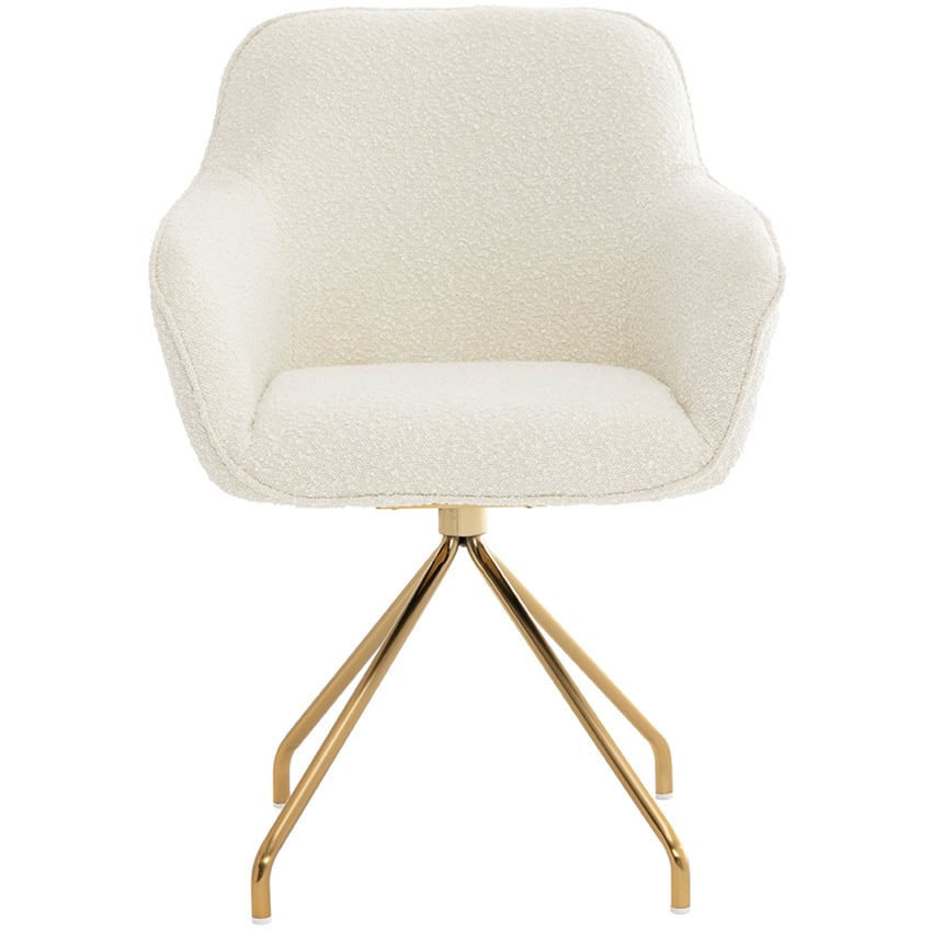 Luella Boucle Swivel Dining Chair