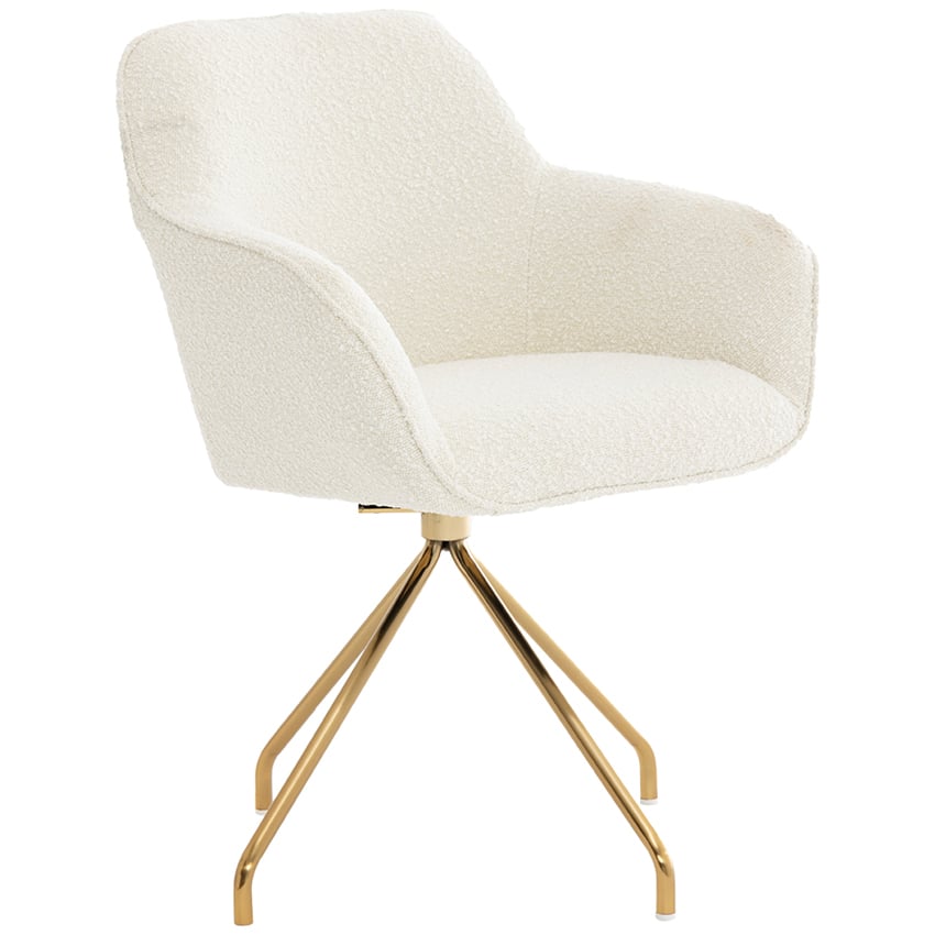 Luella Boucle Swivel Dining Chair