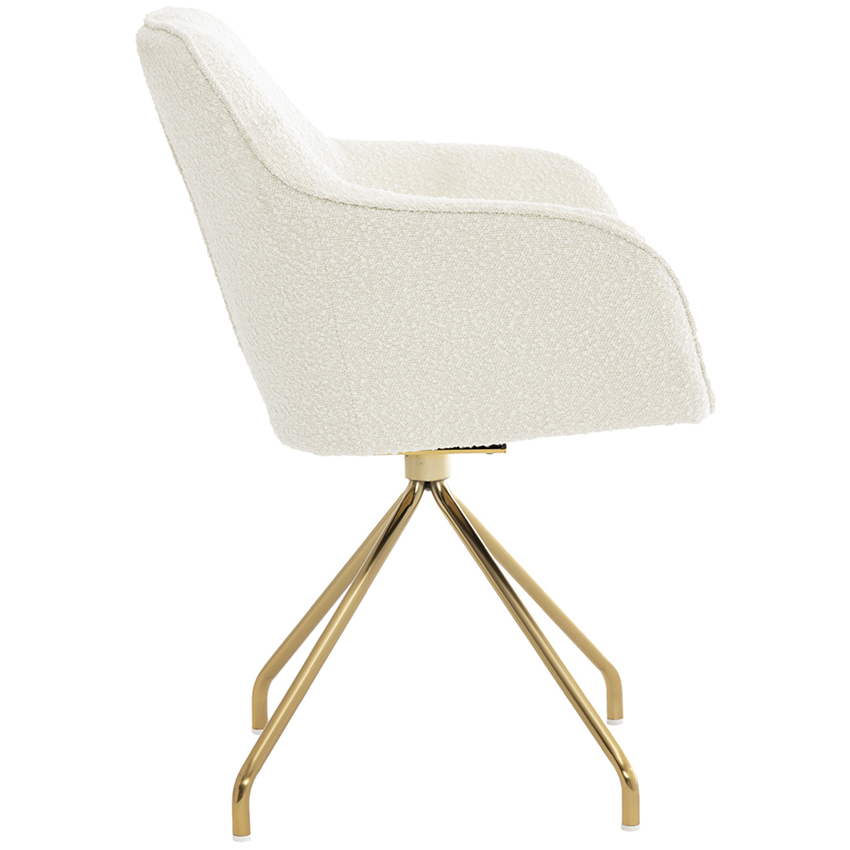 Luella Boucle Swivel Dining Chair