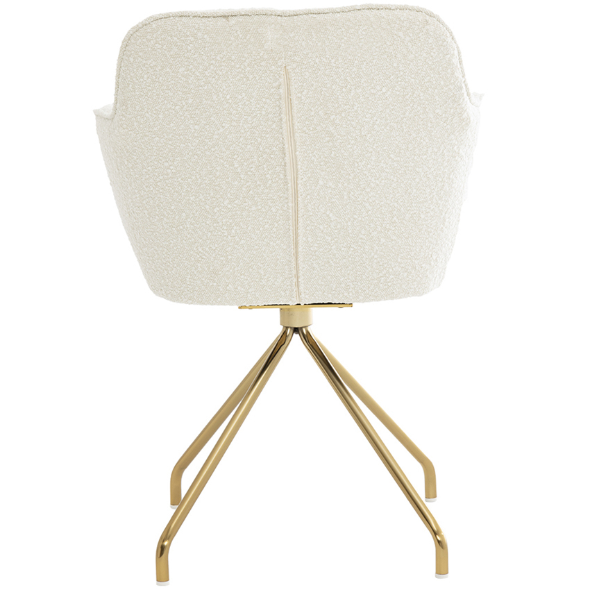 Luella Boucle Swivel Dining Chair