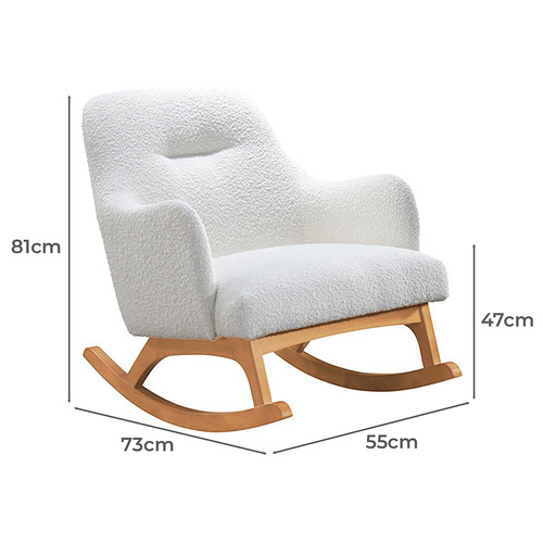 Eunice Boucle Rocking Chair | Temple & Webster