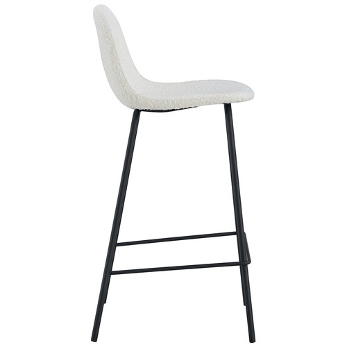 Oslo Home 65cm Claire Boucle Barstools | Temple & Webster