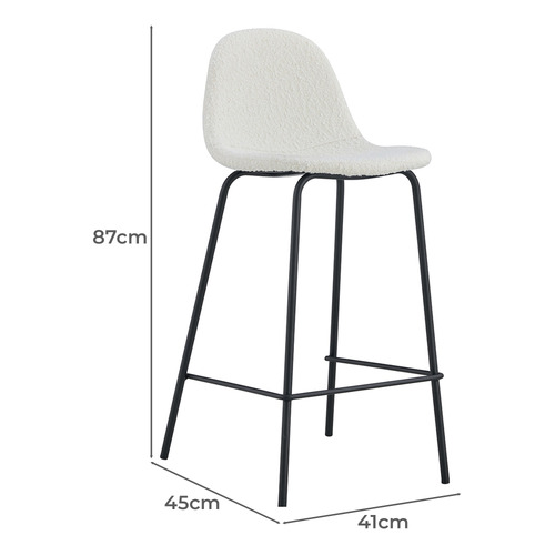 65cm Claire Boucle Barstools