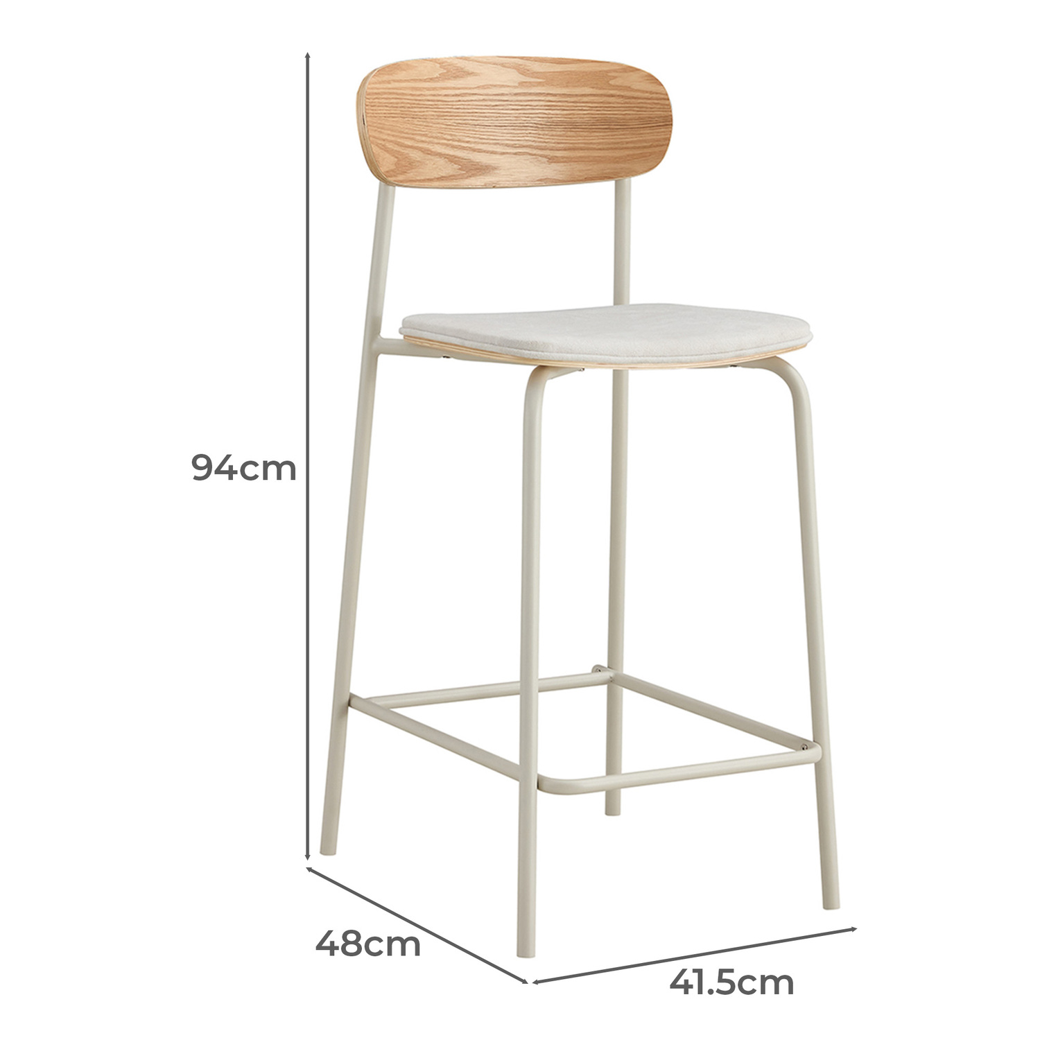 65cm Cream Harper Barstools