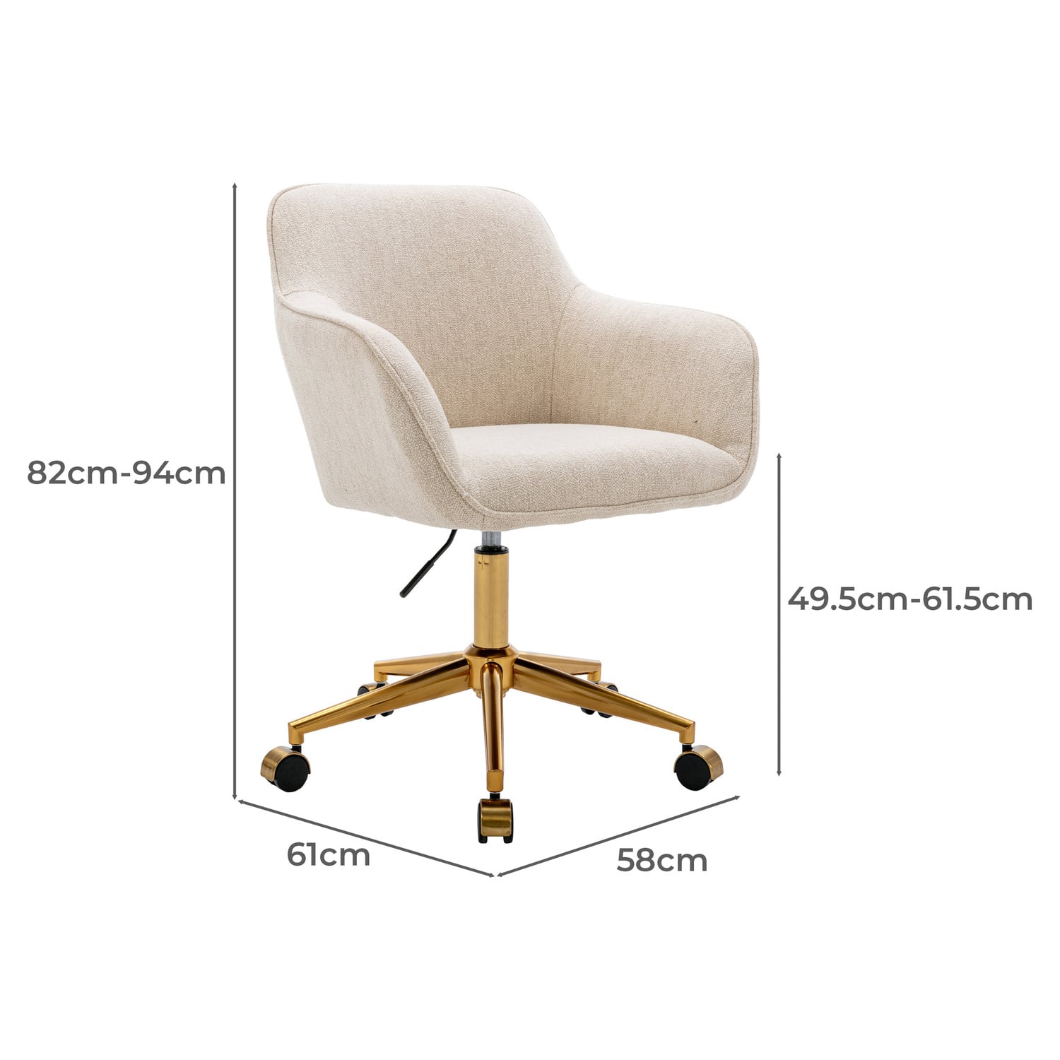Eliam Fabric Office Arm Chair
