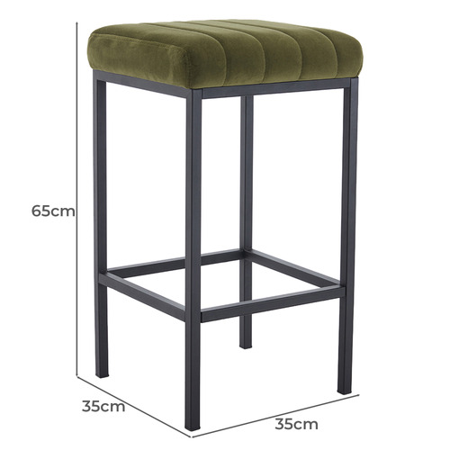 65cm Colson Velvet Bar Stool
