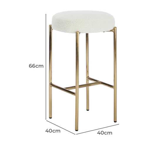 66cm Virginia Bouclé Bar Stool