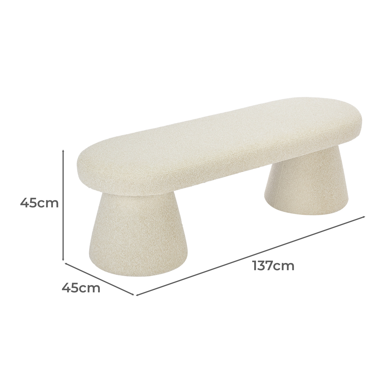 Karsh Boucle Bench