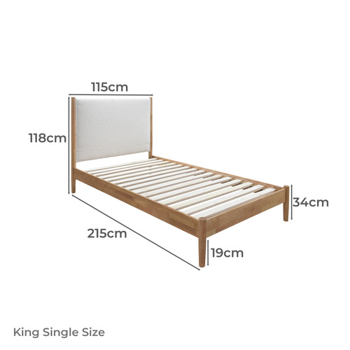 Virro Bouclé Platform Bed